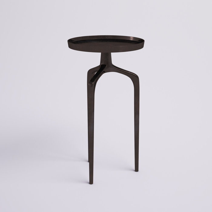 Etta Avenue™ Jericho Aluminum Tray Inspired Top Accent Table with 3